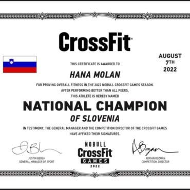 Hana Molan – National champion of Slovenia